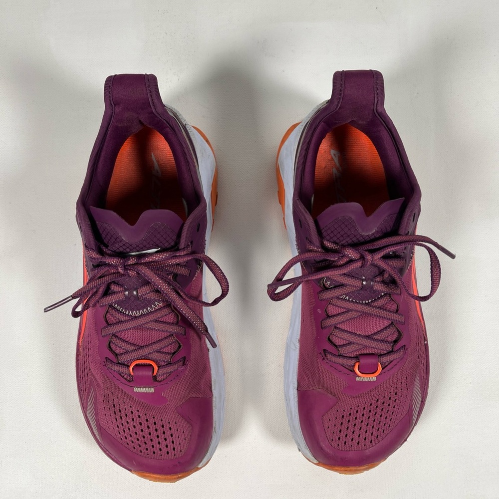 SOLD Altra Women's Olympus 5 Running Shoes Vibram Trail Run Purple Orange Size 8 - Picture 4 of 14